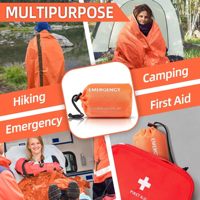Couverture Thermique de Survie Ultra-Légère et Imperméable pour Toutes Saisons – Sac de Couchage Enveloppant pour Aventures en Plein Air et Situations d'Urgence