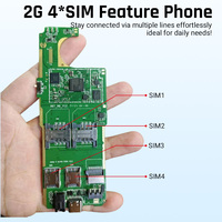 2,8 pulgadas 2G 4 Tarjeta SIM función de teléfono MTK6260A sistema RTOS 64MB 128MB memoria 5000mAh batería de larga Cámara Dual 0.3MP teléfono móvil