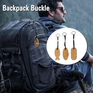 Portachiavi in Sughero Personalizzabile con Stampa su un Lato, Grande Galleggiante da Spiaggia, Anello Portachiavi in Sughero Personalizzato - Product Image 2