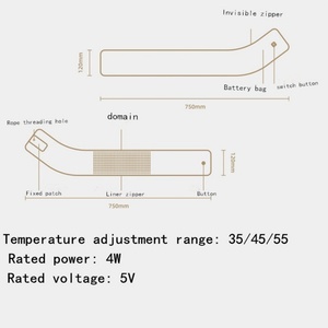 Winter Rechargeable Smart Graphene <b>Heating</b> Scarves Fashion Custommade logo <b>Usb</b> <b>Heating</b> Scarf - Product Image 2