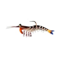 3.5g 7.1g 9.5g Nouveau leurre appât poisson et insecte appât souple crevette douce avec crochet nager gel de silice Simulation appât de crevette LQSL 1331