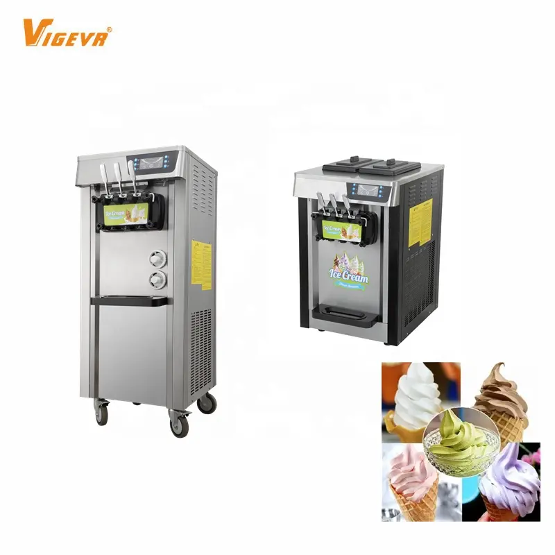 アイスクリームメーカー3フレーバーキッチン機器商業用自動ソフトクリームメーカー