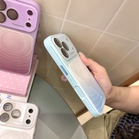 Étui antichoc à texture cuir ondulée dégradée avec film de protection d'objectif pour iPhone 18 Pro Max iPhone 17 16 15 14 13