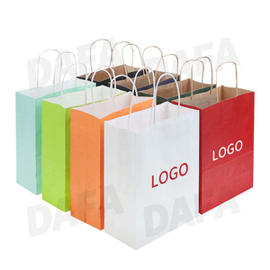 Có thể tái chế Logo tùy chỉnh nâu kraft túi giấy, tùy chỉnh mua sắm xử lý Kraft túi giấy với logo - Product Image 4