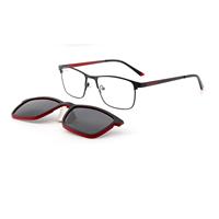 Lunettes de soleil rectangulaires à clipser en métal 2026 avec verres magnétiques – Monture tendance pour homme