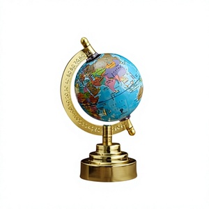 Globe terrestre doré avec support métallique, globe décoratif de luxe pour la maison, le bureau, la table d'étude, les enfants, les étudiants et comme cadeau - Product Image 1