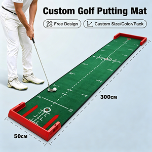 Tapis de putting de golf miniature en gros de 8,5 pieds, tapis d'entraînement intérieur en polyester avec logo personnalisé pour enfants et usage domestique - Product Image 1
