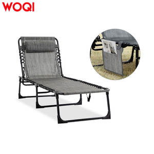 Lit de camping pliable Woqi 72,75 x 22,75 x 11,75 pouces, cadre en métal, chaise longue portable d'extérieur avec dossier réglable - Product Image 4