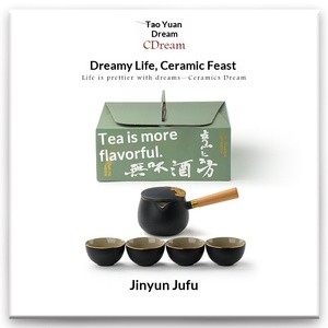 Tetera China de Cerámica Kung Fu, Diseño Jinyunjufu, de Alta Gama, Estilo Ligero y Lujoso, Fácil de Apilar, Apta para Lavavajillas, para Uso Diario en Casa u Oficina - Product Image 3