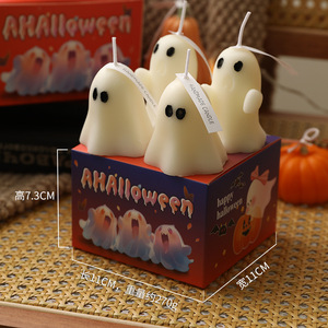 Vela Aromática de Cera de Soya Hecha a Mano con Aroma a Fantasma de Halloween, Mecha Única, Forma Irregular, Lavanda, para Decoración del Hogar y Fiestas - Product Image 5