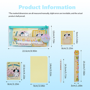 Set de Papelería con Diseño de Dibujos Animados para Niños, con Estuche, Cuaderno, Regla, Bolígrafo y Borrador - Artículos Escolares Kawaii y Regalos de Cumpleaños - Product Image 3