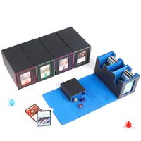 Boîte de rangement pour cartes FX avec 2 emplacements, capacité de 200+ cartes, compatible avec les cartes Commander Magic the Gathering