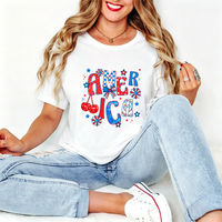 Impression DTF personnalisée en gros, motif Jour de l'Indépendance, transfert thermique à repasser pour vêtements et t-shirts