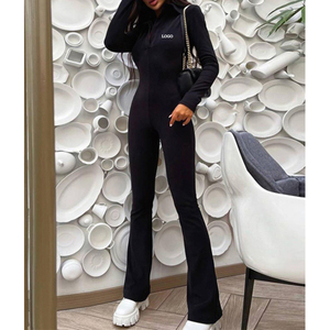 F230284 Tuta Intera Personalizzata Autunno Inverno 2026 con Cerniera, <span class=keywords><strong>Maniche</strong></span> <span class=keywords><strong>Lunghe</strong></span> e Gamba Larga per <span class=keywords><strong>Donna</strong></span> - Product Image 4