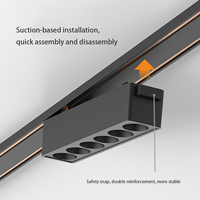 Luminaire LED COB ultra-mince en aluminium pour rail, grille lumineuse moderne à CRI 90 élevé, lampe de plafond encastrée AC 85-265V, dimmable, garantie 5 ans, 2700K-5700K