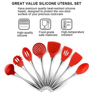 ชุดเครื่องครัวซิลิโคนคุณภาพสูง Kaimi พร้อมด้ามจับสแตนเลส ชุดอุปกรณ์อบขนมสำหรับทำอาหารที่บ้าน - Product Image 2