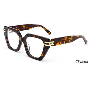 نظارات بصرية عصرية للسيدات في الولايات المتحدة الأمريكية ولوحة نسيج سميك من أسيتات عين القط الجديدة عبر الحدود منتجات التجارة الإلكترونية - Product Image 1