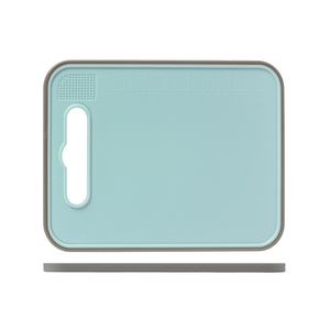 Planche à découper en polypropylène bleu 29x22 cm avec poignée et échelle de mesure pour usage en cuisine - Product Image 1