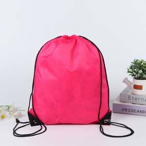 Polyester Custom Drawstring Gym Backpack with Custom Logo <b>Film</b> <b>Laminated</b> Rope Handle-Gift Option - Product Image 2