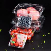Composteerbare 250-500g aardbeien- en bosbessenverpakkingen van transparant PLA, fruitbakjes voor champignons en fruit.