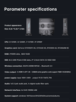 Diskreter Grafikprozessor Mini-Gaming-PC Intel Core I7 12700F I9 12900F RTX 3050 6G Max 96GB 2*DDR5 NVME SSD WIFI6E BT5.3 Gaming-PC