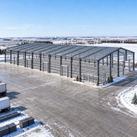 Entrepôt en acier canadien, panneaux sandwich isolés, atelier de stockage, bureau, bâtiment métallique préfabriqué