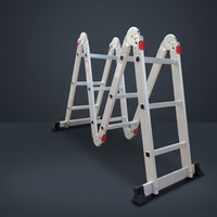 Échelle télescopique double en aluminium de type A de 6,7 m, échelles droites simples EN131, échelles domestiques