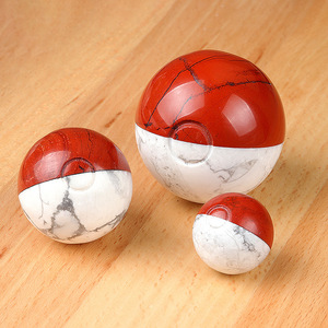 Ornement artisanal DIY en howlite avec jaspe rouge, boule <span class=keywords><strong>de</strong></span> pierres précieuses pour la fabrication <span class=keywords><strong>de</strong></span> bijoux - Product Image 4