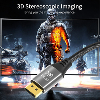 Moniteur d'ordinateur 8K 60Hz A033 avec câble 2.1 à gaine PVC, microphone audio-vidéo domestique 1080p, câble DP pour caméra HDTV
