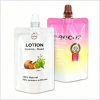 Pochette souple personnalisée en Mylar pour lotion liquide avec bouchon à vis et bec verseur, sac de recharge pour emballage de shampoing