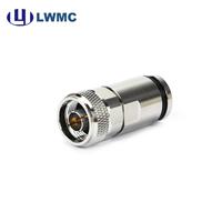 Connecteur LWMC N mâle à sertir pour câble LMR400 et 1 mm², 2 broches, sans soudure, jusqu'à 6 GHz, VSWR 1.30 max.