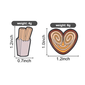 Ensemble d'épingles en émail en forme de churro et de pâtisserie en forme de cœur, broche alimentaire pour décorer un sac à dos - Product Image 6