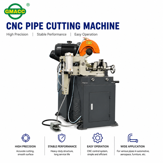 Automatic Circular Saw Pipe Cutting Machine Burr-Free for Steel Tube Processing