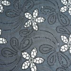 יפה רקמה מיצב בד רקמה עבודת כותנה עיצוב חדש שמלת כלה שמלת כלה סריג סרוגים דפוס רקום - Product Image 5