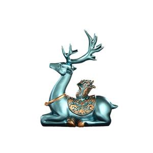 Epoxy Resin Folk Art Deer Figurine <b>Light</b> Luxury High-End Home Decor Cabinet Customized Sculpture for Living Room <b>TV</b> Entrance - Product Image 5