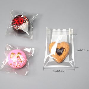 Sacs en cellophane transparents 3x3 pouces auto-adhésifs pour emballage de chocolats, oreos et macarons, lot de 100 - Product Image 3