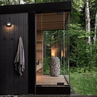 Nachhaltige Holz-Außensauna Umweltfreundlicher Vorgefertigter Wellness-Pod
