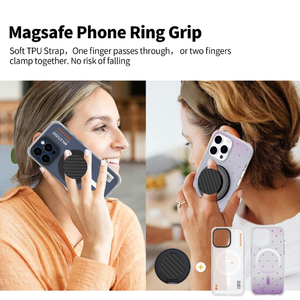 Soporte de anillo magnético de fibra de aramida con soporte de dedo de rotación 360 Empuñadura de teléfono Compatible con teléfonos inteligentes iPhone y Samsung - Product Image 3