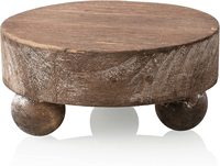 Présentoir rond rustique de ferme, piédestal en bois, support de plante décorative