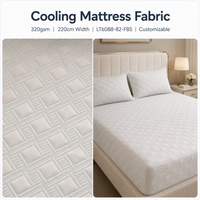 Tissu de matelas rafraîchissant haute densité 320 g/m², tissu doux et respirant pour taies d'oreiller et housses de literie, certifié REACH et OEKO