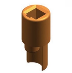 Connecteur d'extrémité de rideau, Systèmes de tension de rideaux, Connecteur axe-roue en laiton et cuivre, Composants de remorque - Product Image 1