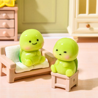Kartun Kura-Kura Kecil Patung Lucu Hiasan Meja Rumah Boneka Kerajinan Tangan Diy Dekorasi Adegan Perlengkapan Dekorasi