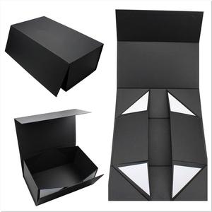 Large Flat-<b>Pack</b> Foldable Magnetic Gift <b>Box</b>, One-Piece Folding Cardboard Packaging <b>Box</b> with Flip-Top Closure for Luxury Gifts - Product Image 4