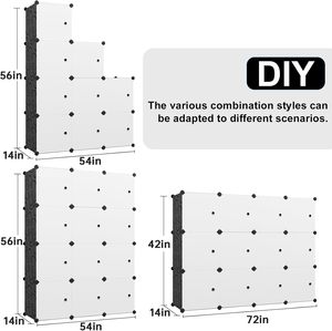 Wholesale Modern DIY Cheap Portable Extendable Plastic Bedroom Living Room <b>Wardrobe</b> <b>Shoe</b> Rack Tool-free Assembly for Workshop - Product Image 2