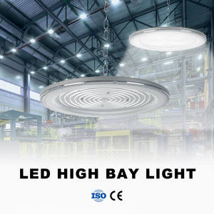 Bas <span class=keywords><strong>prix</strong></span> 100-600W IP65 conception de crochet en métal en aluminium intelligent nouvel entrepôt ufo anti-éblouissement led lumière haute baie - Product Image 2