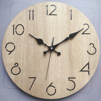 Jam dinding Quartz bulat dekoratif Motif kustom jam dinding plastik untuk ruang tamu