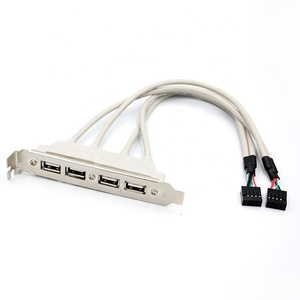 Máy Chủ 4 Cổng <span class=keywords><strong>USB</strong></span> <span class=keywords><strong>2</strong></span>.<span class=keywords><strong>0</strong></span> Mặt Sau Bảng Điều Khiển <span class=keywords><strong>PCI</strong></span> Phía Sau Cho Đầu Nối Bo Mạch Chủ 9 Pin Kép Cho Khung Máy Tính Pc - Product Image 1