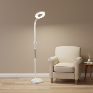 โคมไฟตั้งพื้นแบบมีแว่นขยายสำหรับร้านเสริมสวย บำรุงผิวหน้า ไฟ LED กำลังขยาย 8 เท่า แว่นขยายสำหรับต่อขนตา ความงาม ดูแลร่างกาย ปลั๊กแบบ US - Product Image 3