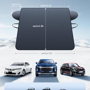 Housse de pare-brise ZJXD001 en tissu Oxford, adhérence magnétique, épaissie, couleur unie, imperméable, pour protection hivernale - Product Image 2