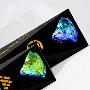 Trofeos y Placas de Cristal Negro con Diamantes para Regalos Corporativos, Premios y Exhibiciones de Negocios - Product Image 2